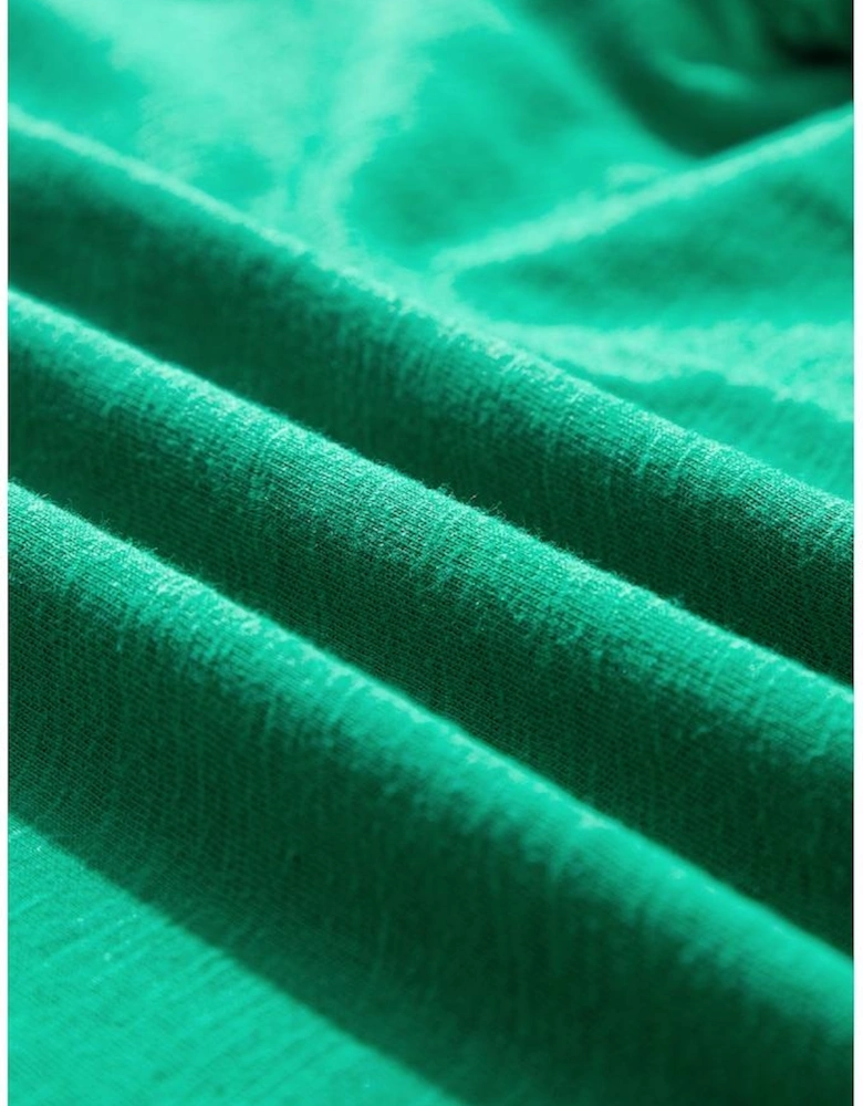 Bright Green Eyelet Embroidered Patchwork Shift Top