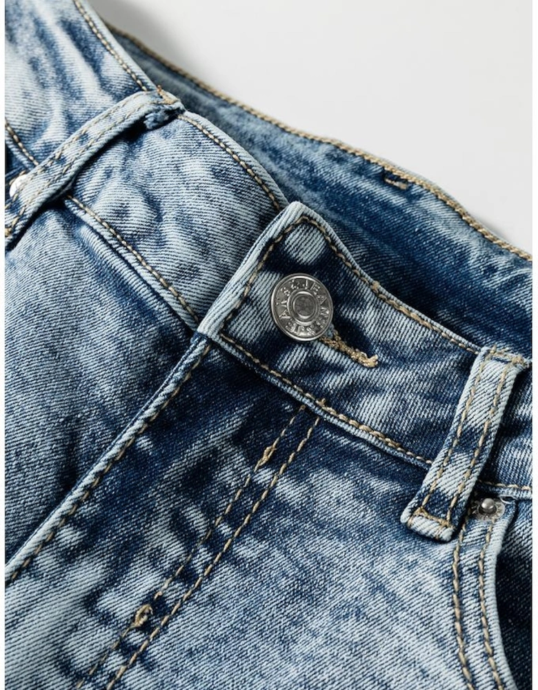 Myosotis High Rise Button Zip Fly Medium Wash Jeans