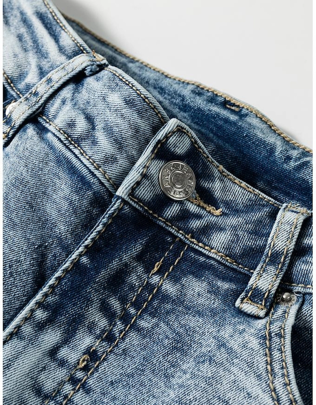 Myosotis High Rise Button Zip Fly Medium Wash Jeans