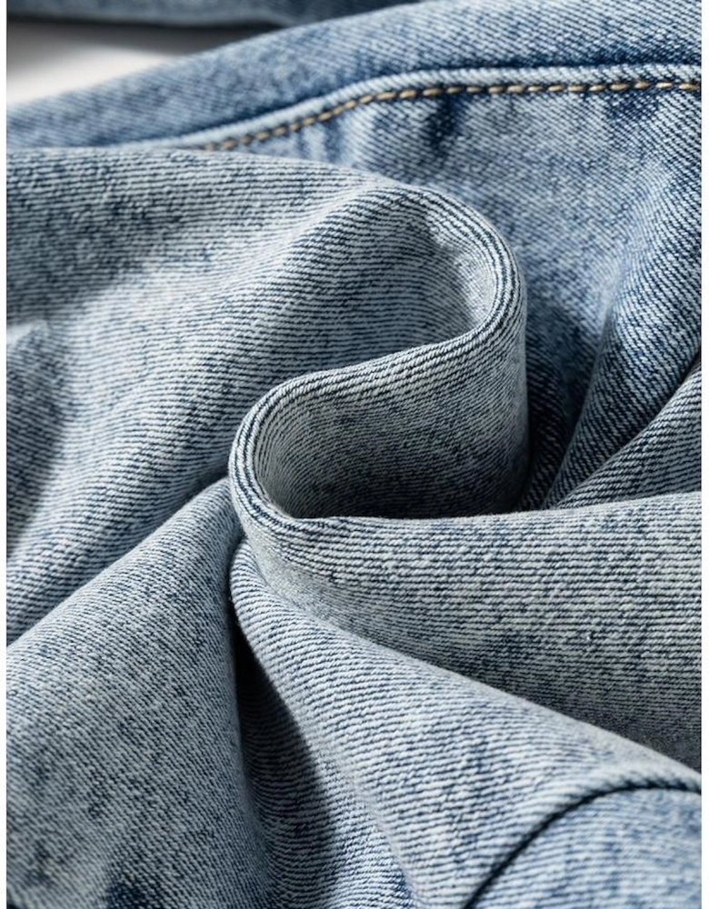 Myosotis High Rise Button Zip Fly Medium Wash Jeans