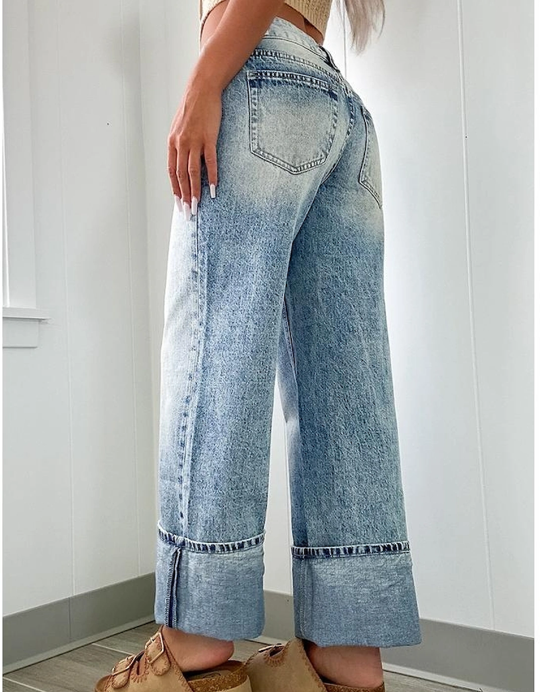 Myosotis High Rise Button Zip Fly Medium Wash Jeans, 11 of 10