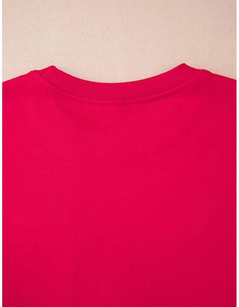 Fiery Red Christmas Santa Baby Tinsel Graphic Sweatshirt