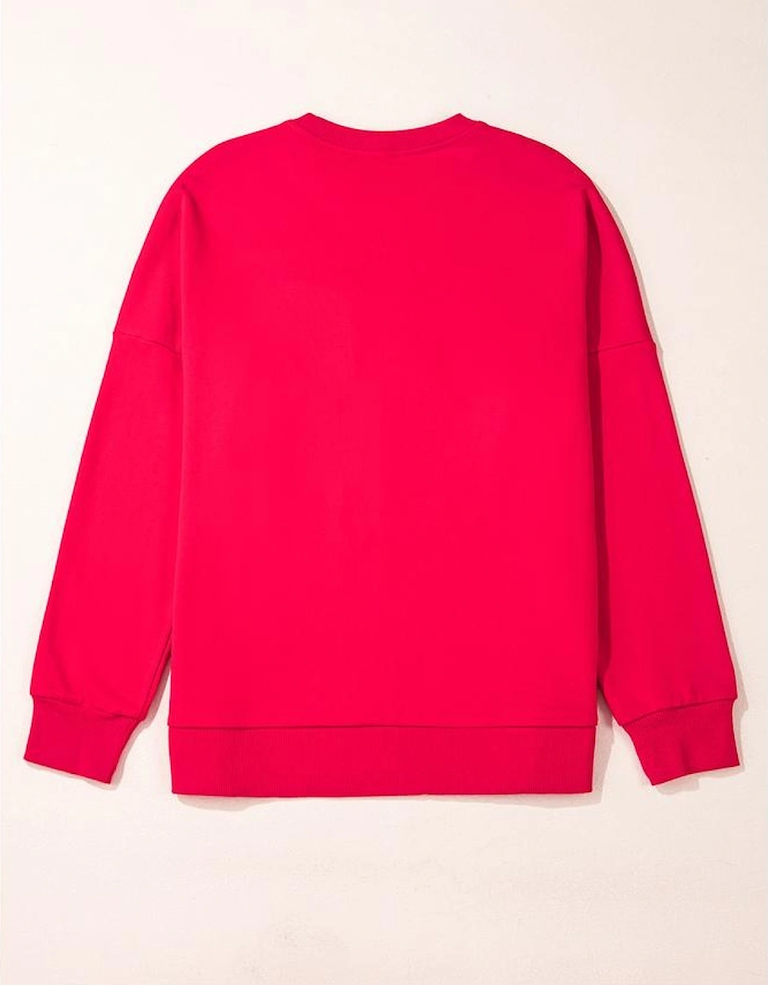 Fiery Red Christmas Santa Baby Tinsel Graphic Sweatshirt