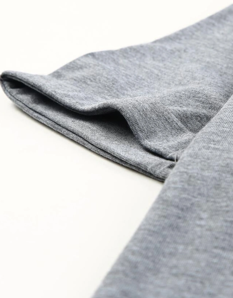 Gray CASH Letter Print T Shirt