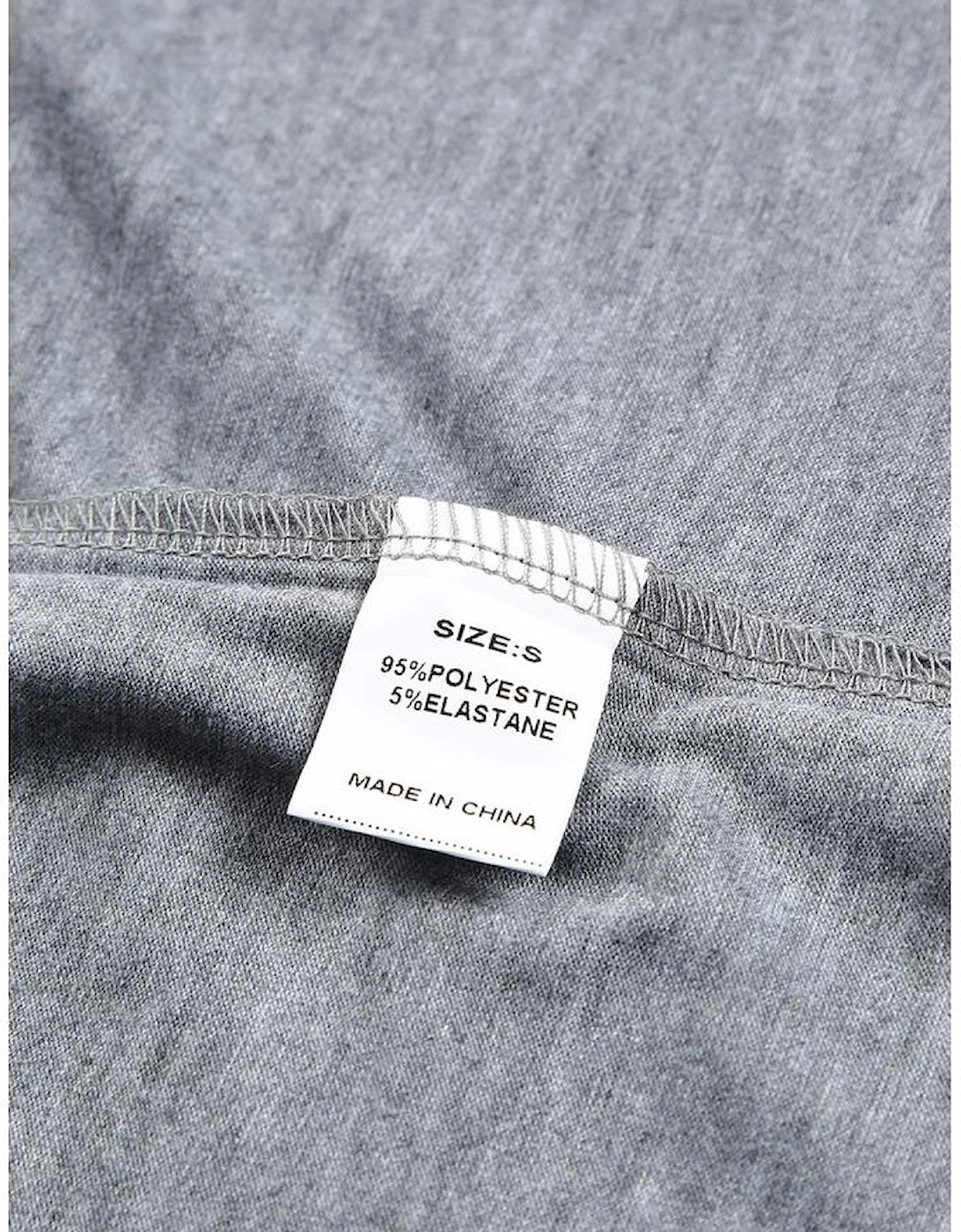 Gray CASH Letter Print T Shirt