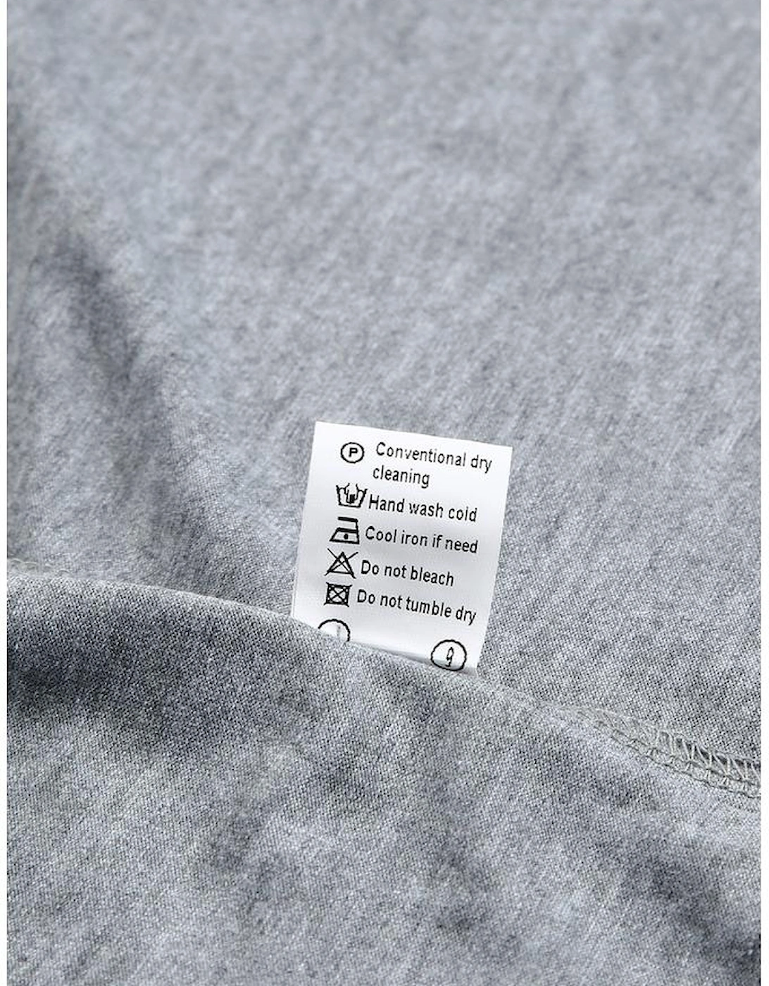 Gray CASH Letter Print T Shirt