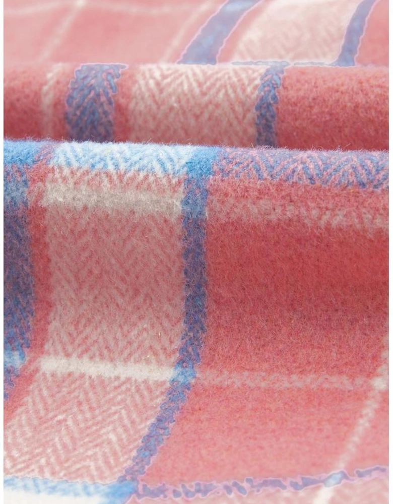 Pink Plaid Flap Pocket Button Up Shacket