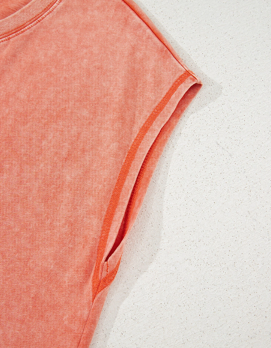 Carrot Mineral Wash Pocketed T-shirt Long Dress