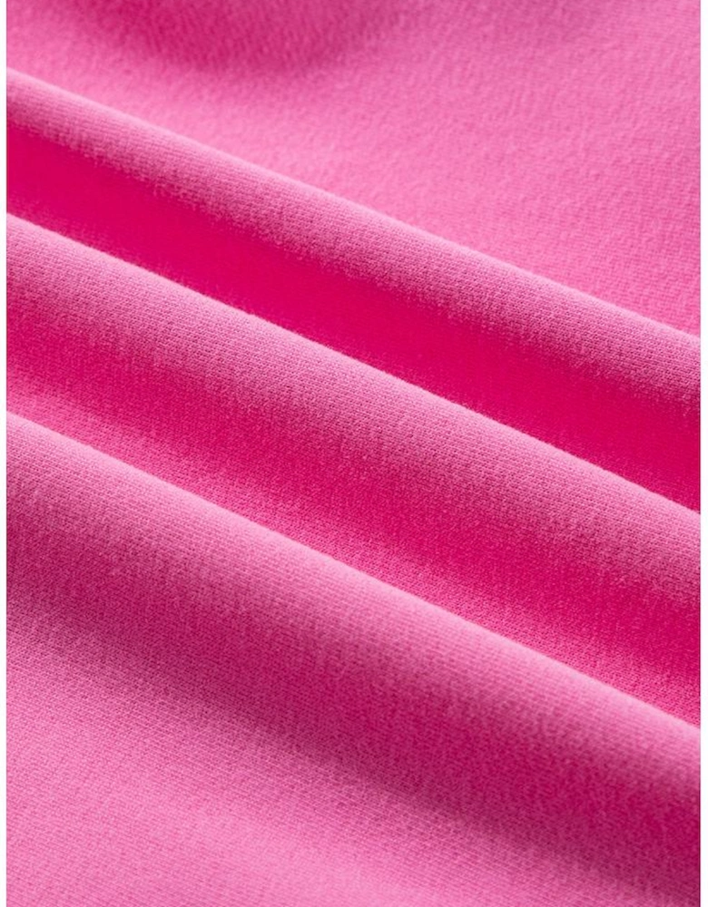 Bonbon Solid Fleece Lined Drop Shoulder High Low Sweatshirt