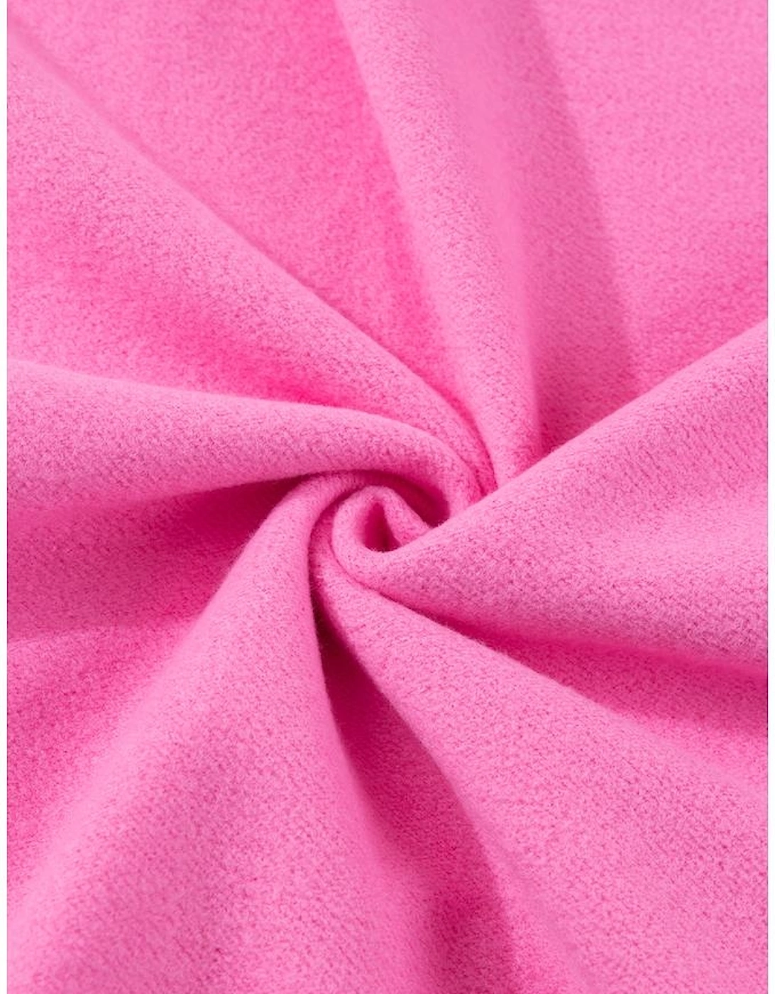 Bonbon Solid Fleece Lined Drop Shoulder High Low Sweatshirt