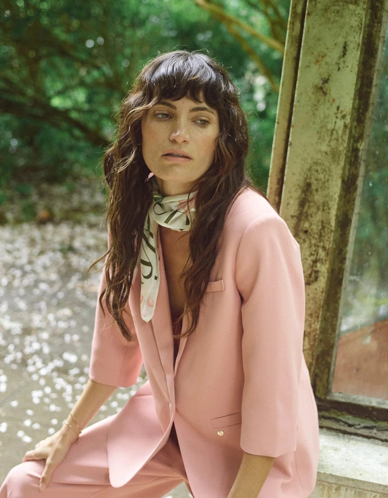 Orchid scarf in turf green