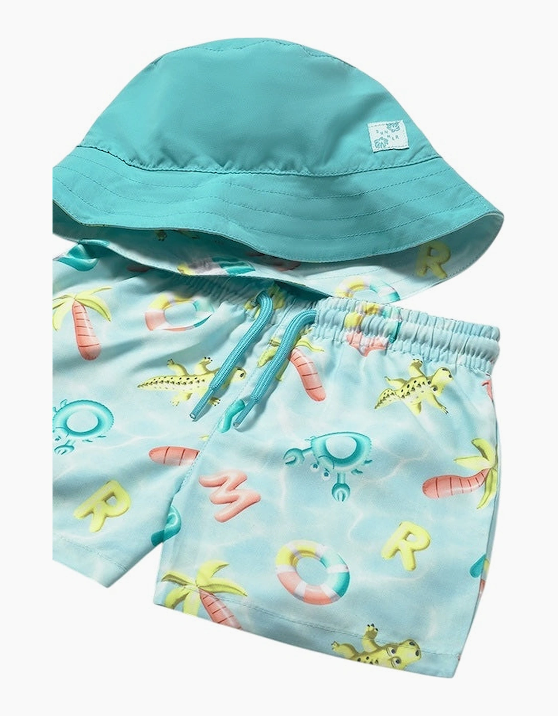 Boys Turquoise Blue Swim Short Set