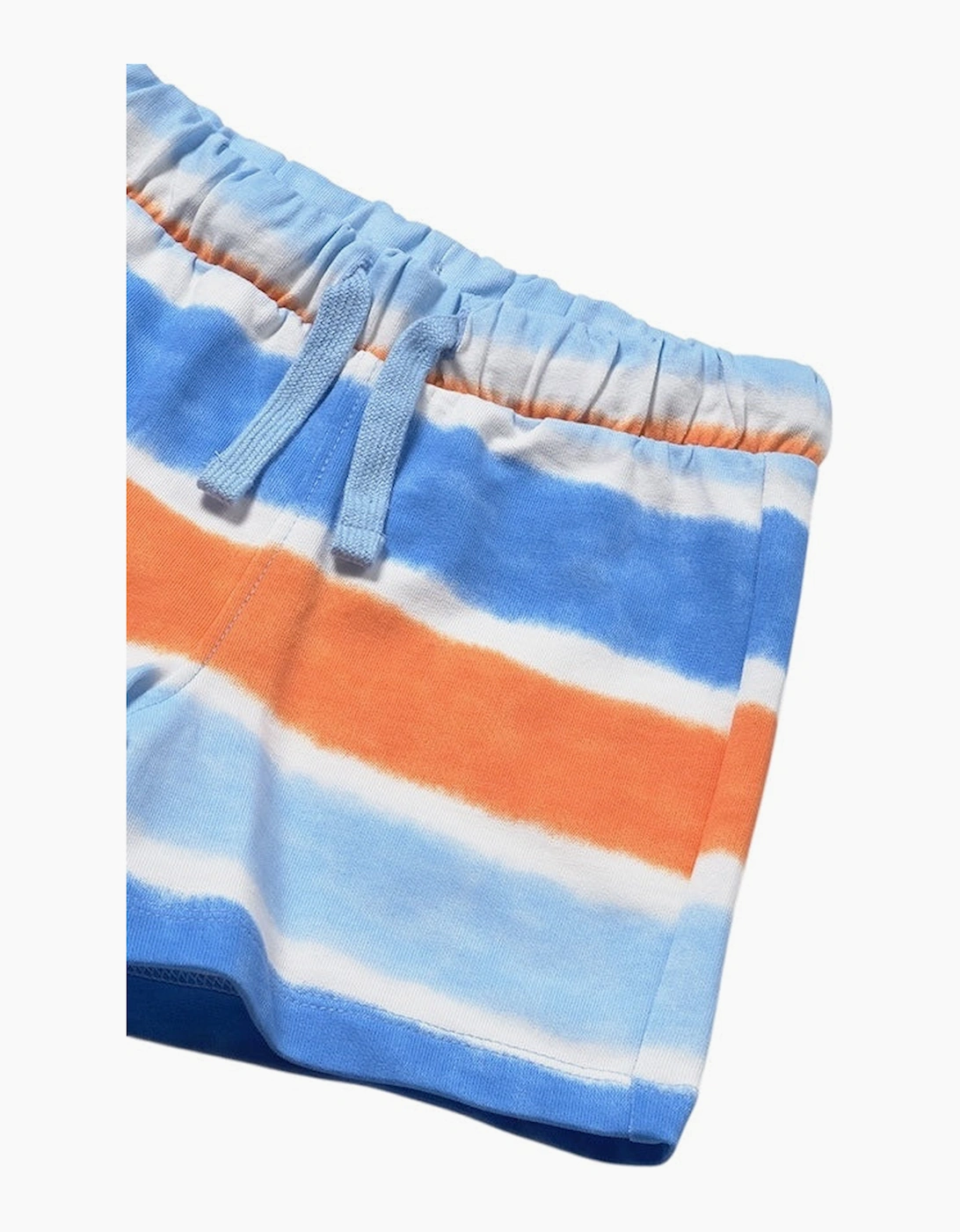 Boys Blue Orange Stripe Jersey Short Set