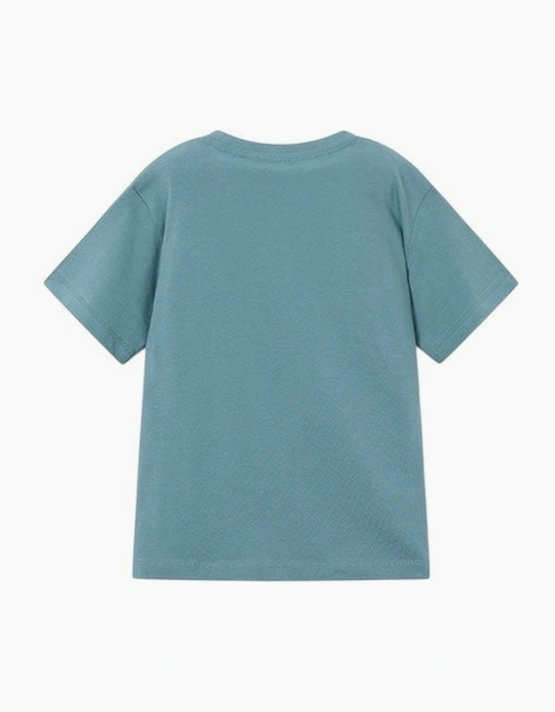 Boys Teal Blue Cotton Top