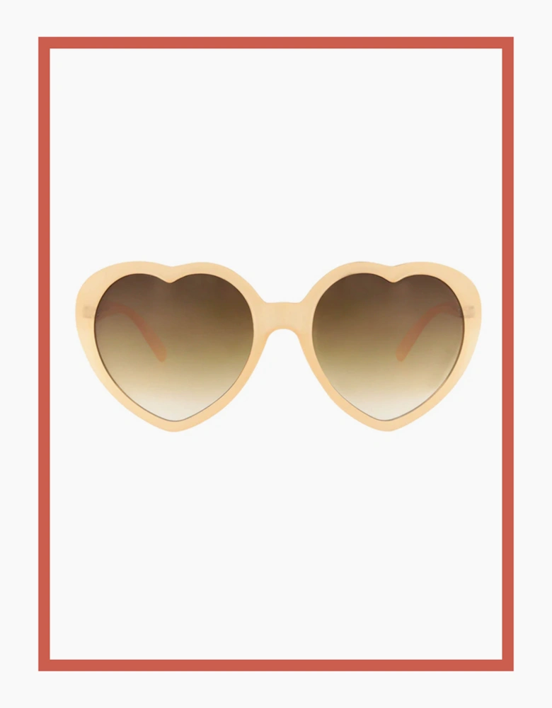 Sue Heart Sunglasses In Pink