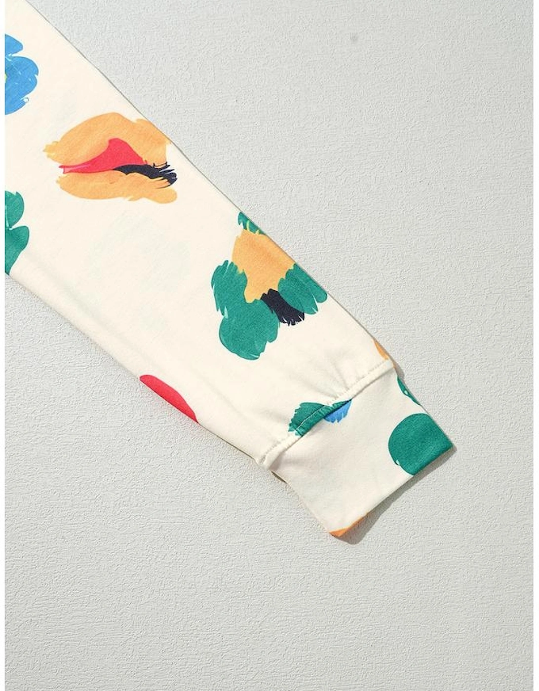 Apricot Leopard Print Long Sleeve Top and Skinny Pants Lounge Set