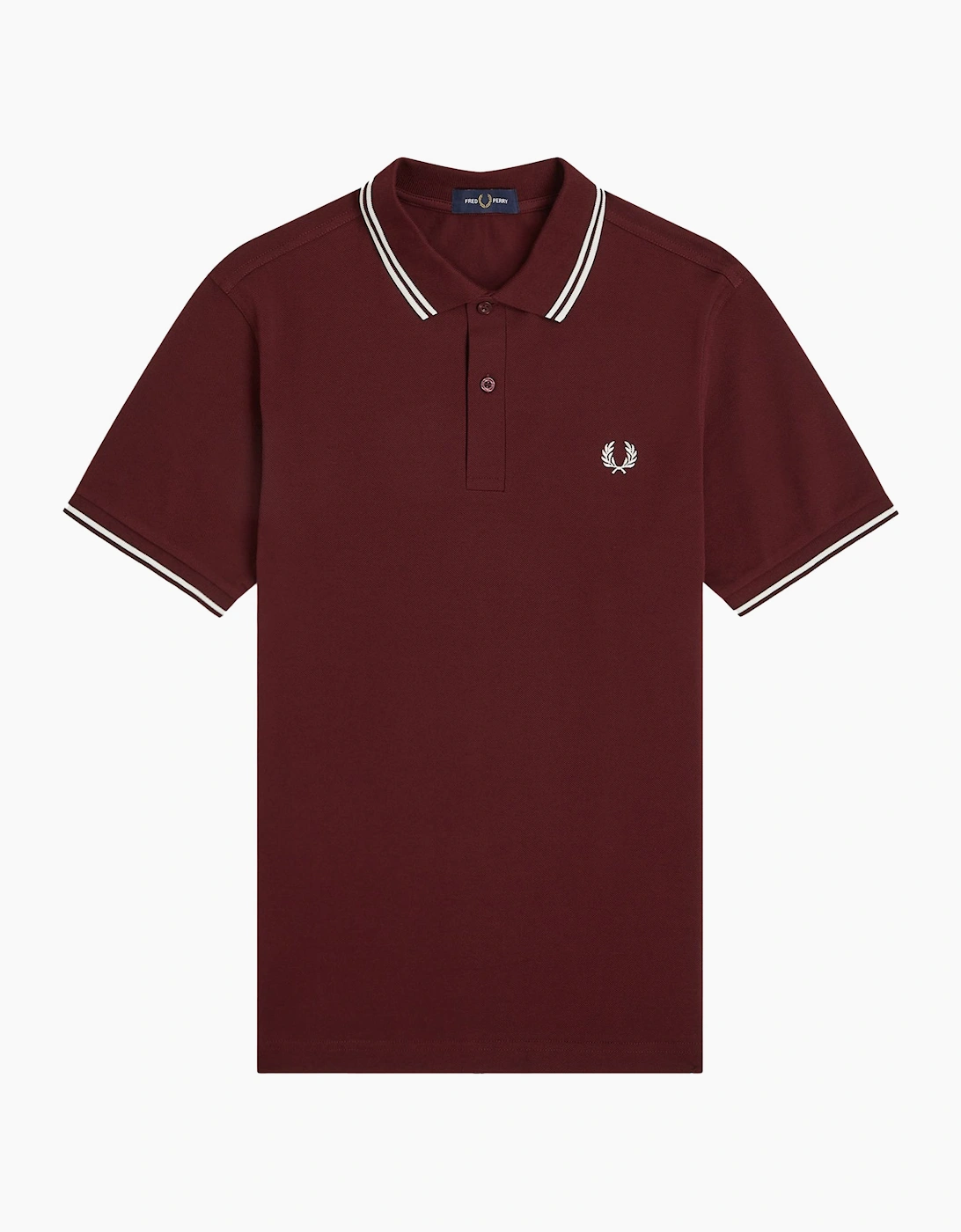 Twin Tipped Polo Shirt Oxblood/Ecru/Ecru, 5 of 4