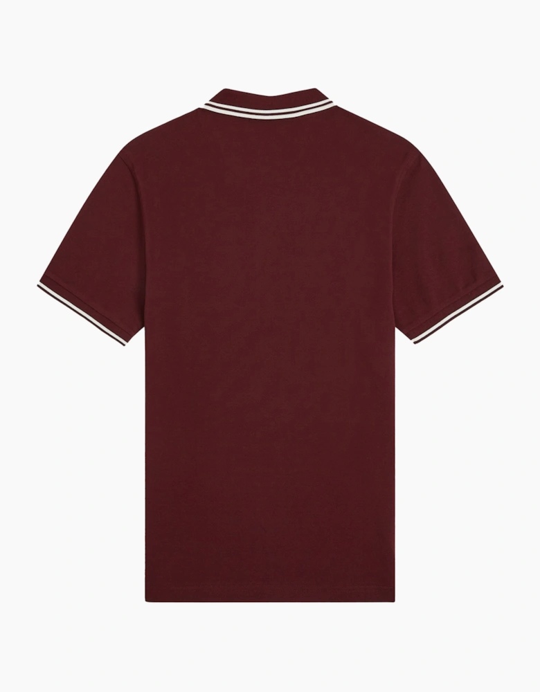 Twin Tipped Polo Shirt Oxblood/Ecru/Ecru