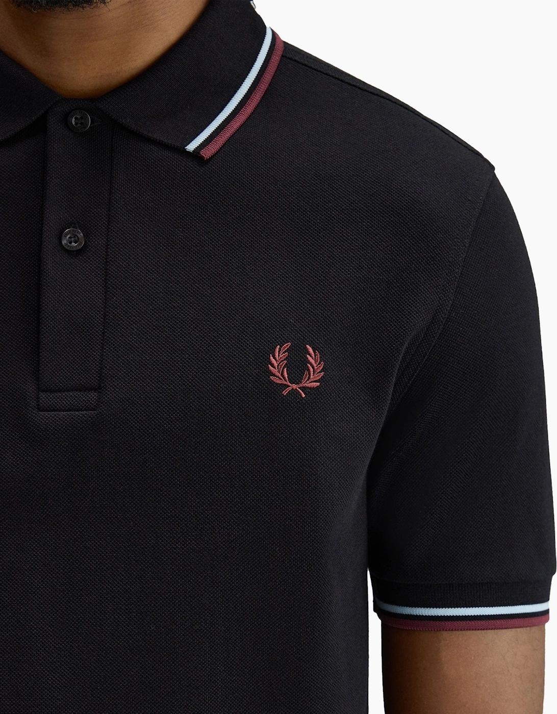 Twin Tipped Polo Shirt Black/Ball Boy Blue/Oxblood
