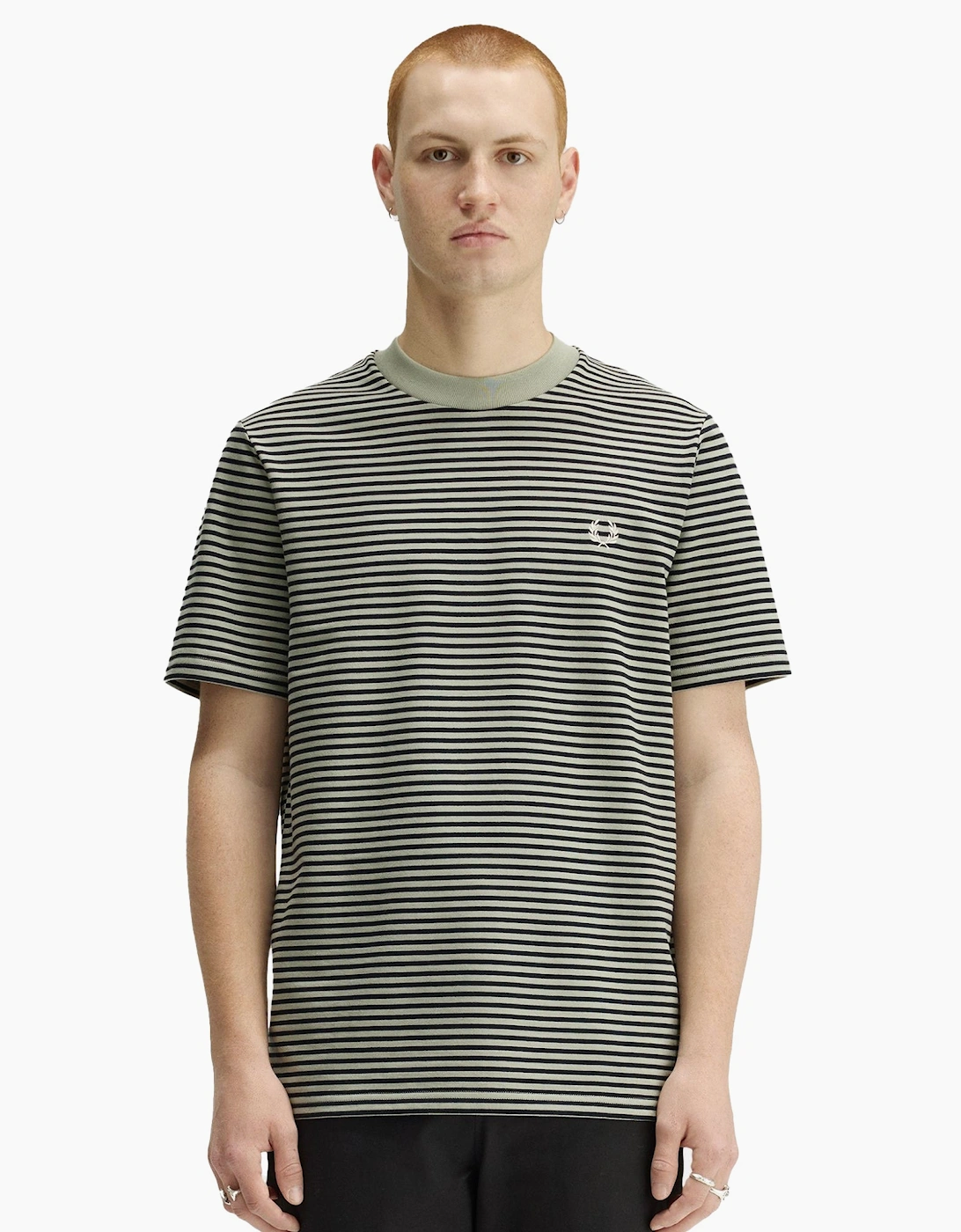 Fine Stripe Heavyweight T-Shirt Seagrass