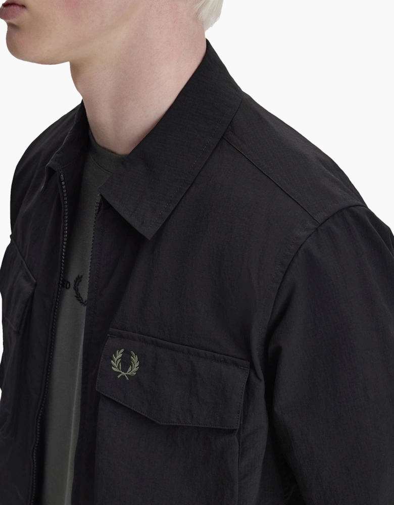 Ripstop Pocket Overshirt Black