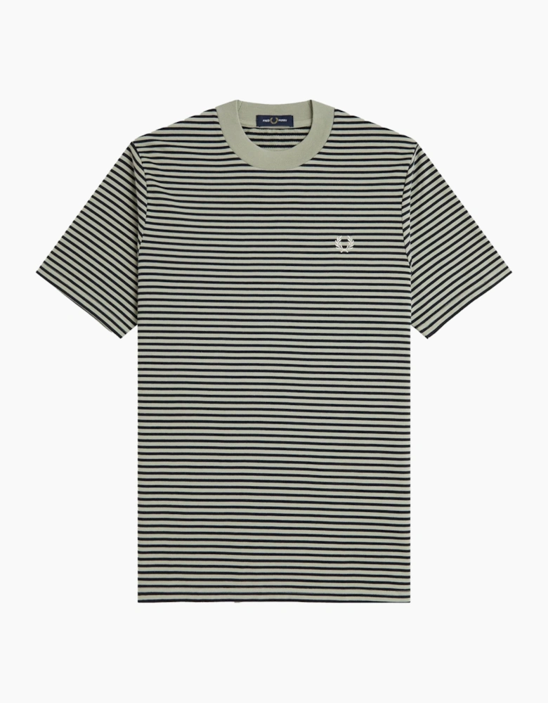 Fine Stripe Heavyweight T-Shirt Seagrass
