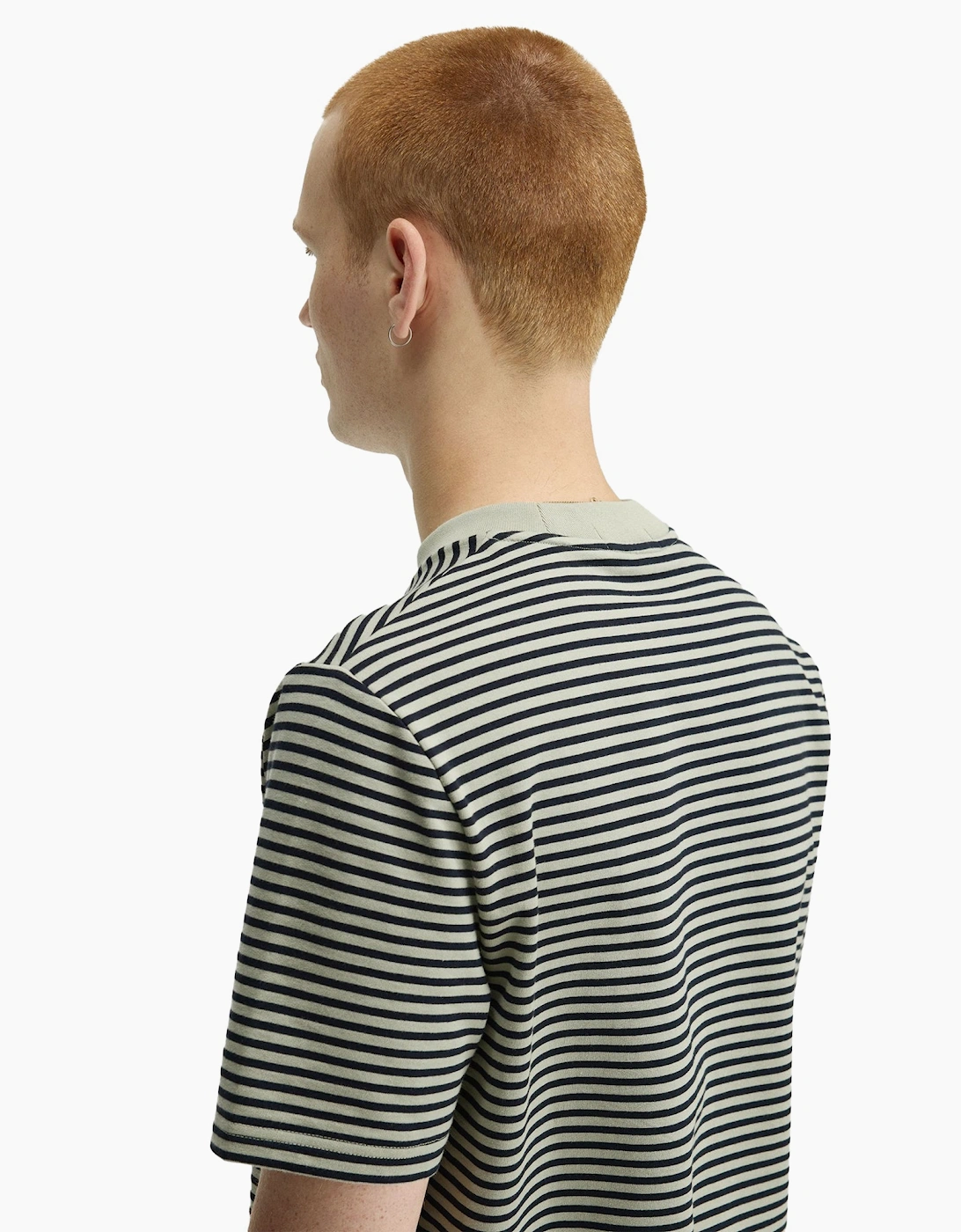 Fine Stripe Heavyweight T-Shirt Seagrass