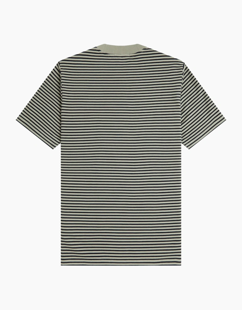 Fine Stripe Heavyweight T-Shirt Seagrass