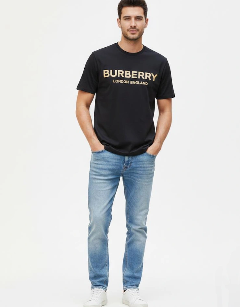 London Logo T Shirt Black/Gold