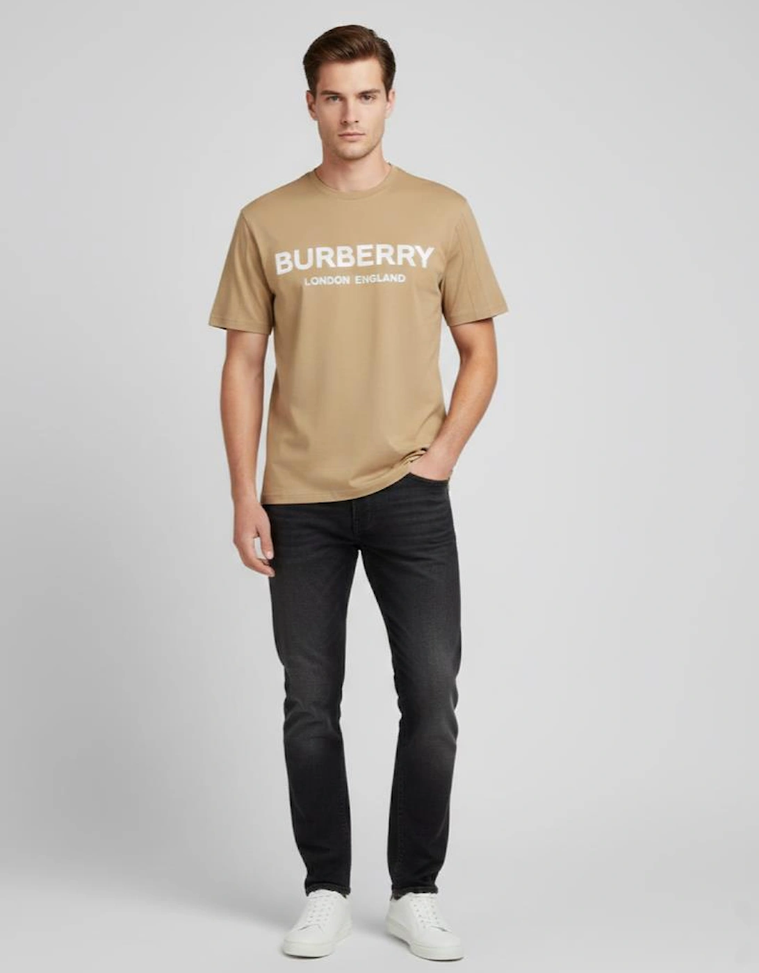 London Logo T Shirt Beige