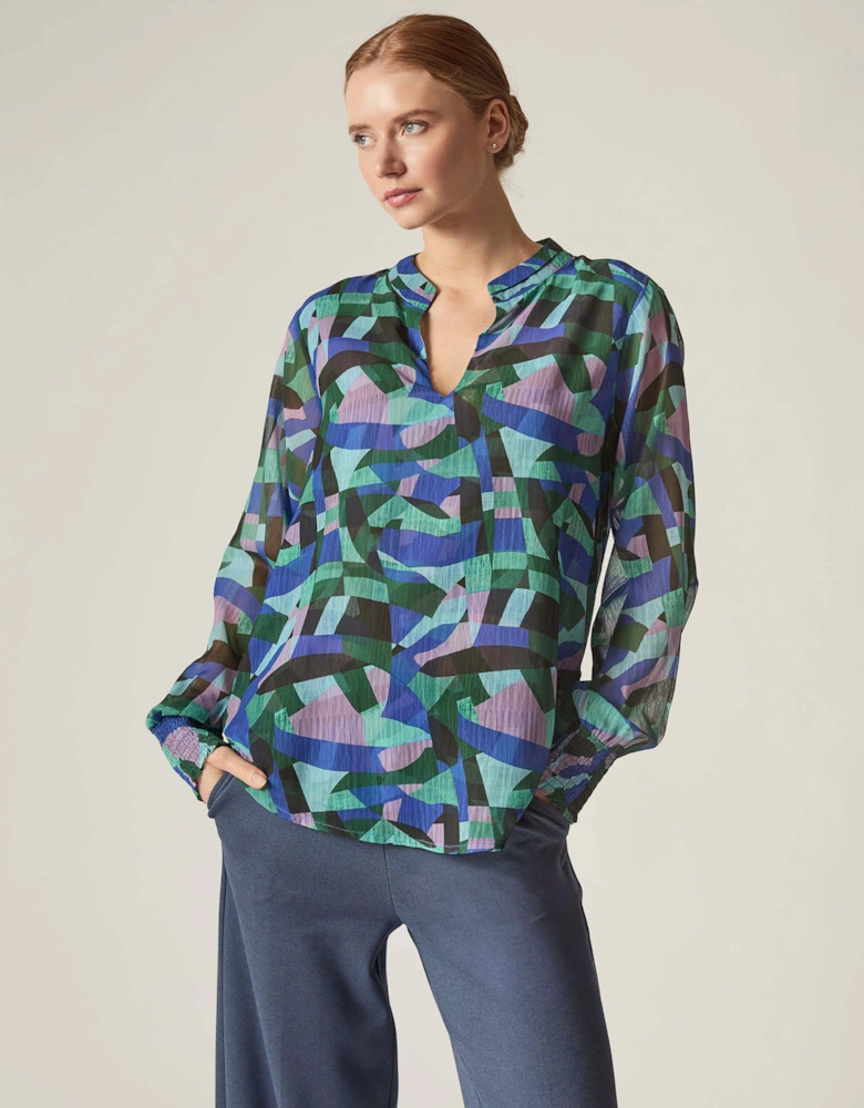 Abstract Print Blouse
