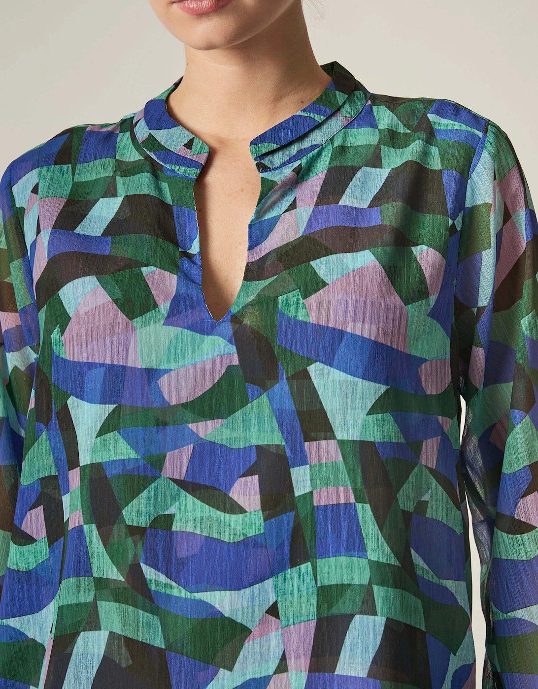 Abstract Print Blouse