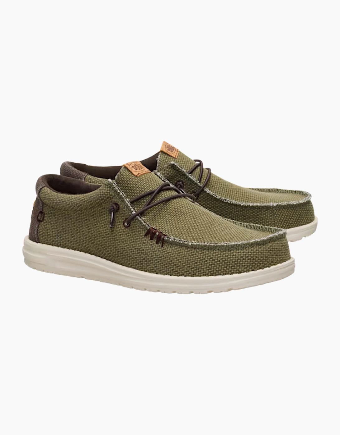 Wally braided shoe Burnt Olive/Delicioso brown