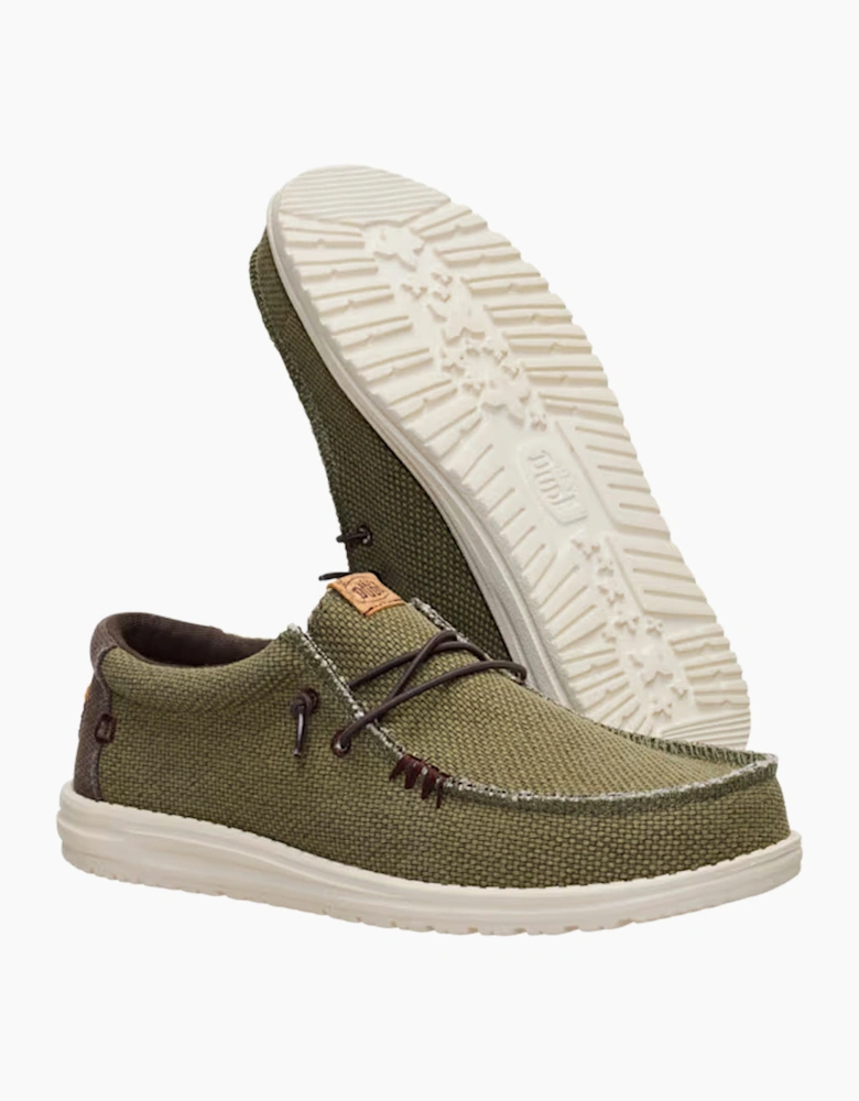 Wally braided shoe Burnt Olive/Delicioso brown