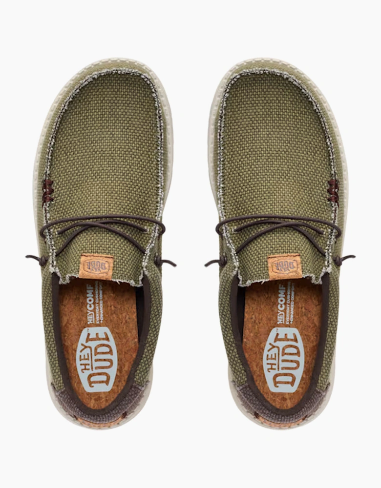 Wally braided shoe Burnt Olive/Delicioso brown