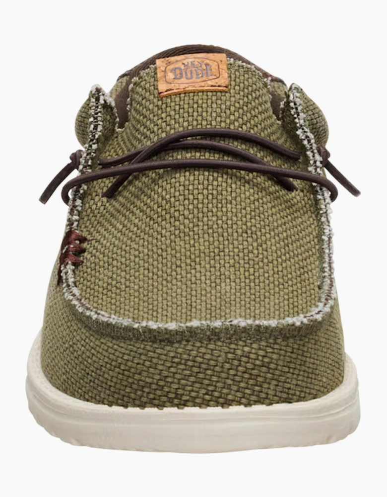 Wally braided shoe Burnt Olive/Delicioso brown
