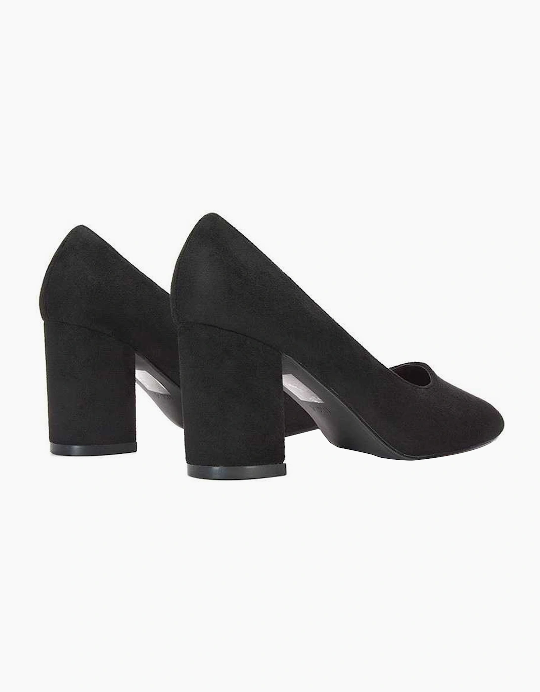 Womens/Ladies Esme Round Toe Mid Block Heel Court Shoes