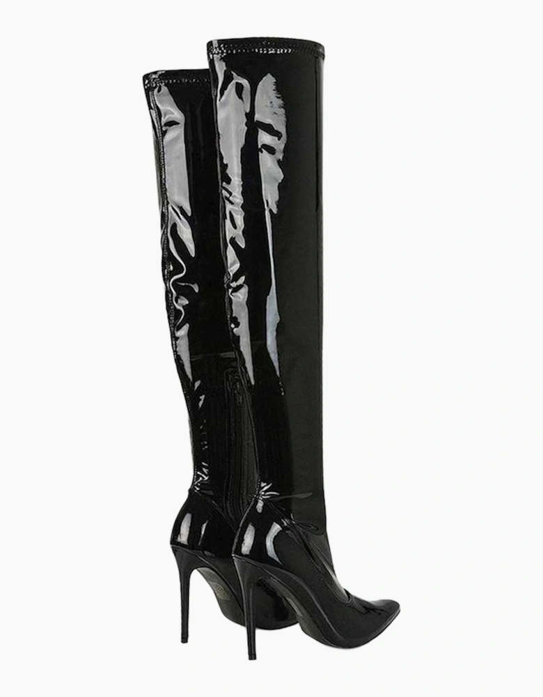 Womens/Ladies Piper Patent High Heel Thigh-High Boots