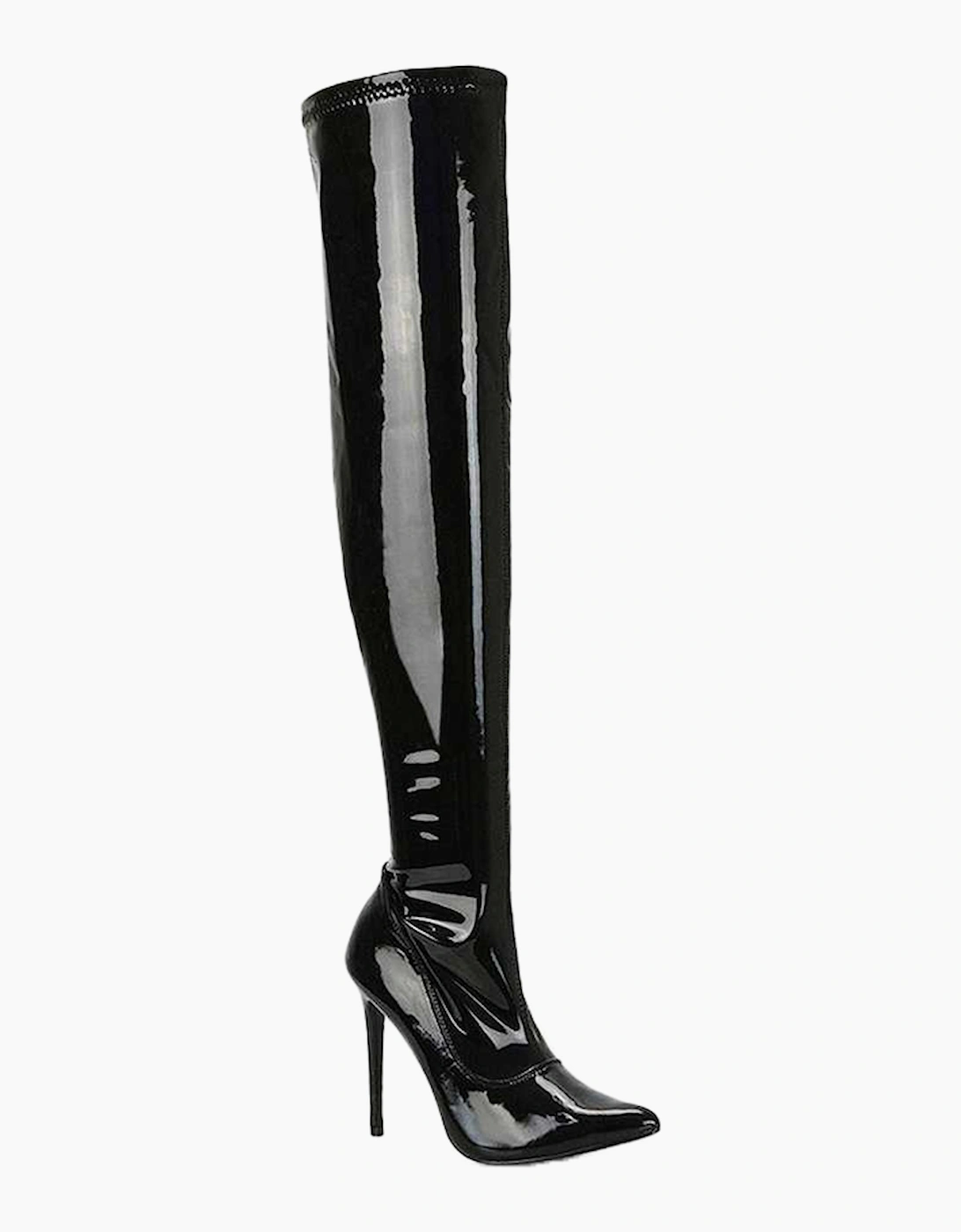 Womens/Ladies Piper Patent High Heel Thigh-High Boots