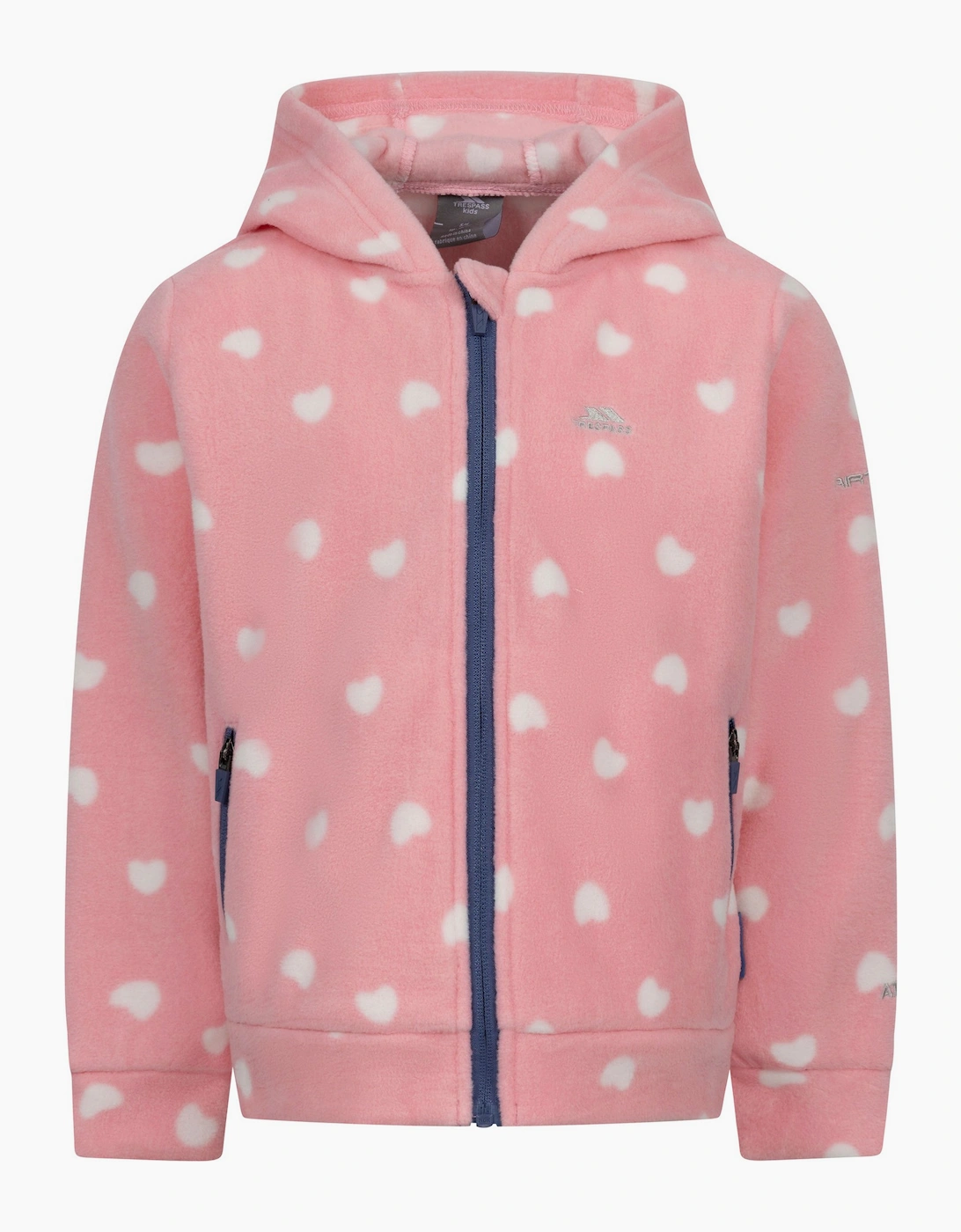 Trespass Girls Pink 'S Breigh Fleece Jacket - Size: 7 Years/8 Years Kids