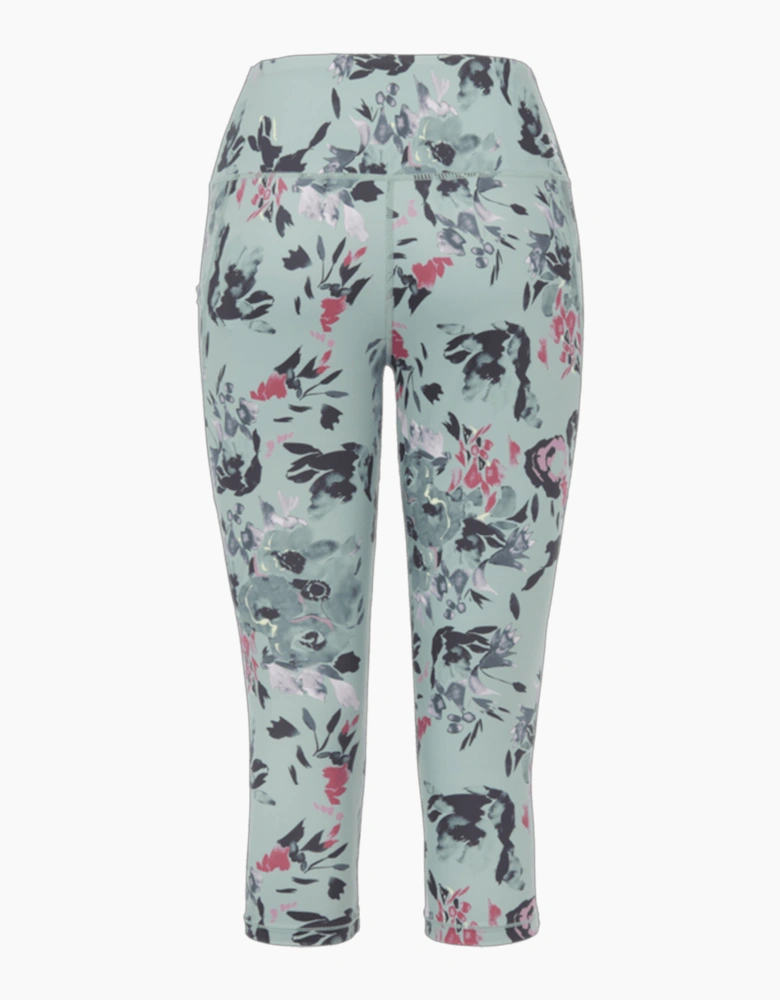 Womens/Ladies Influential II Floral 3/4 Leggings