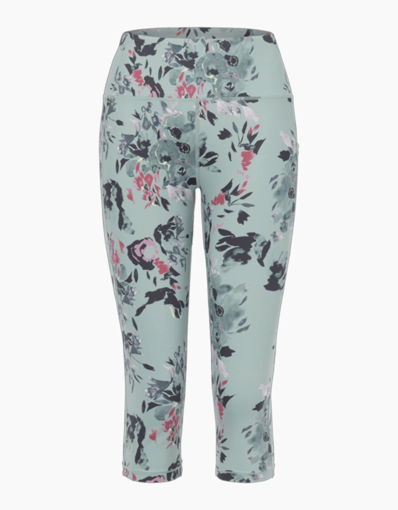 Womens/Ladies Influential II Floral 3/4 Leggings