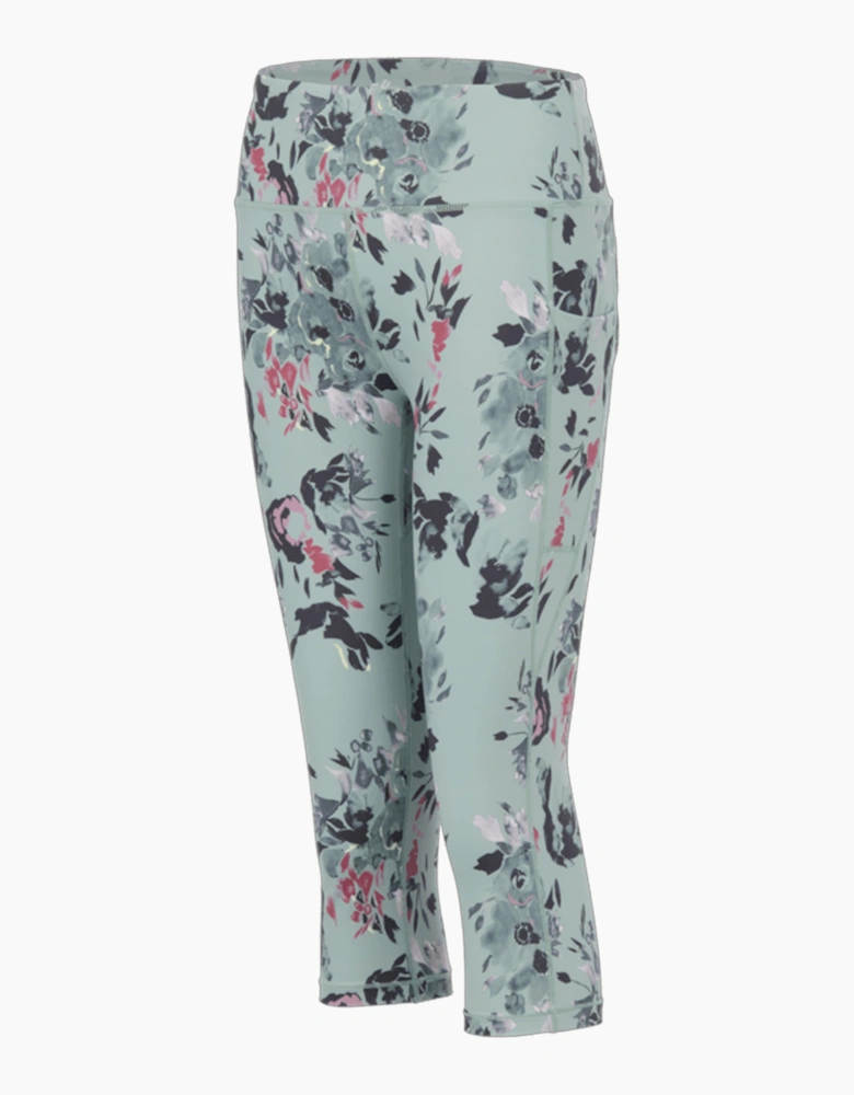 Womens/Ladies Influential II Floral 3/4 Leggings