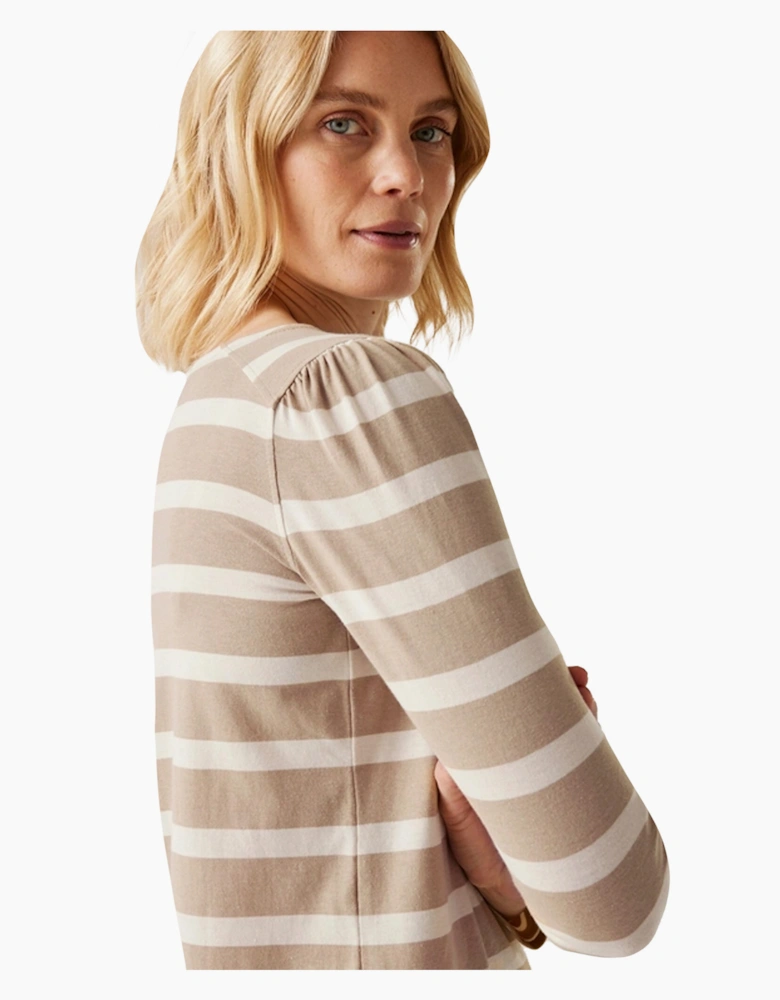 Womens/Ladies Federica Stripe Long-Sleeved T-Shirt