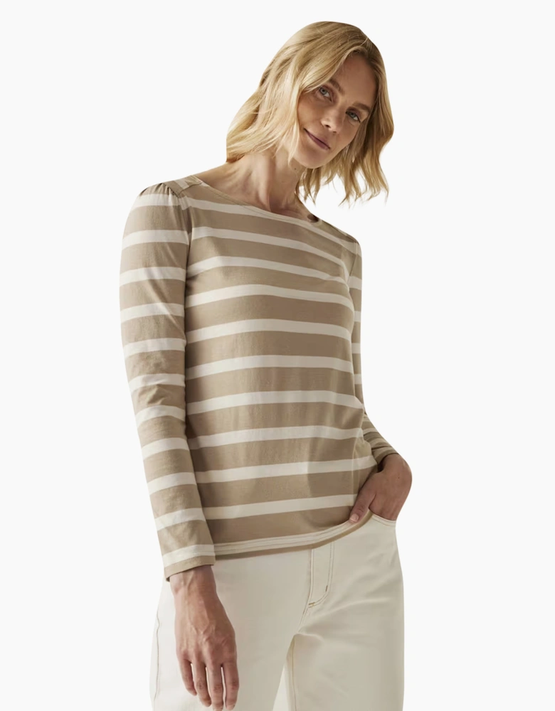 Womens/Ladies Federica Stripe Long-Sleeved T-Shirt