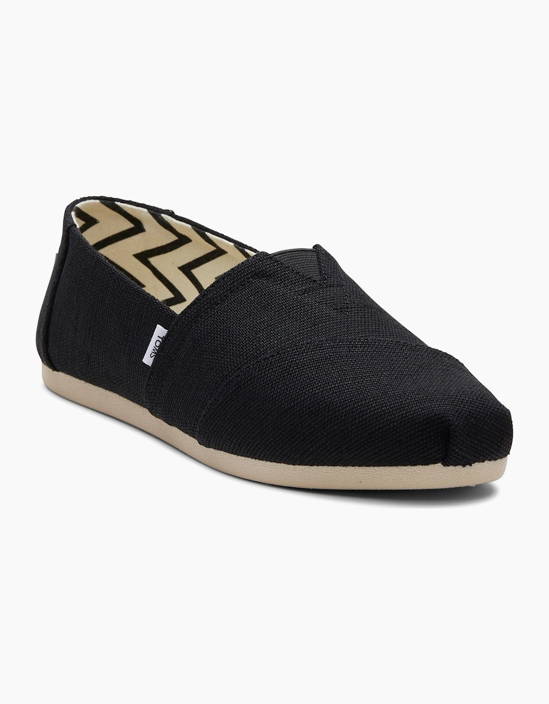 Toms Women's Black Alpargata Classic Cotton Espadrilles - Size: 8