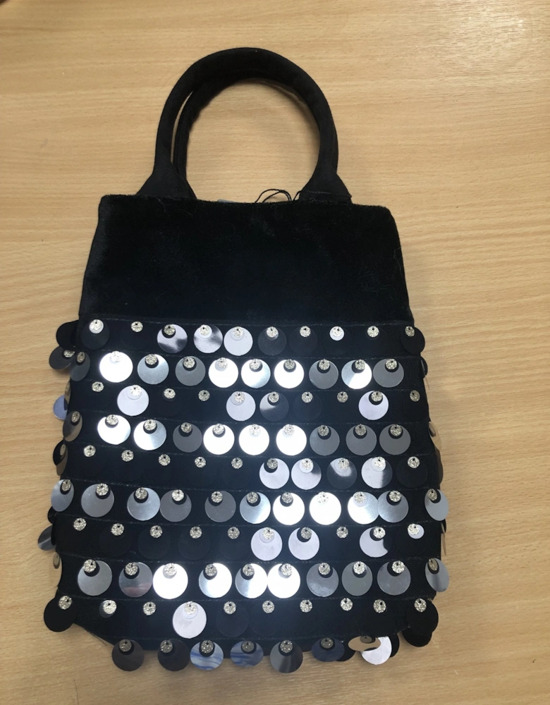 Metallic Sequin Velvet Tote Bag