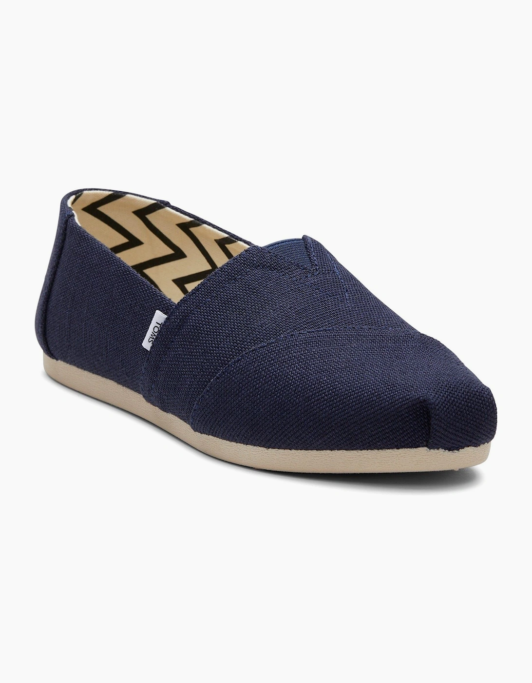 Toms Women's Navy Alpargata Classic Cotton Espadrilles - Size: 8