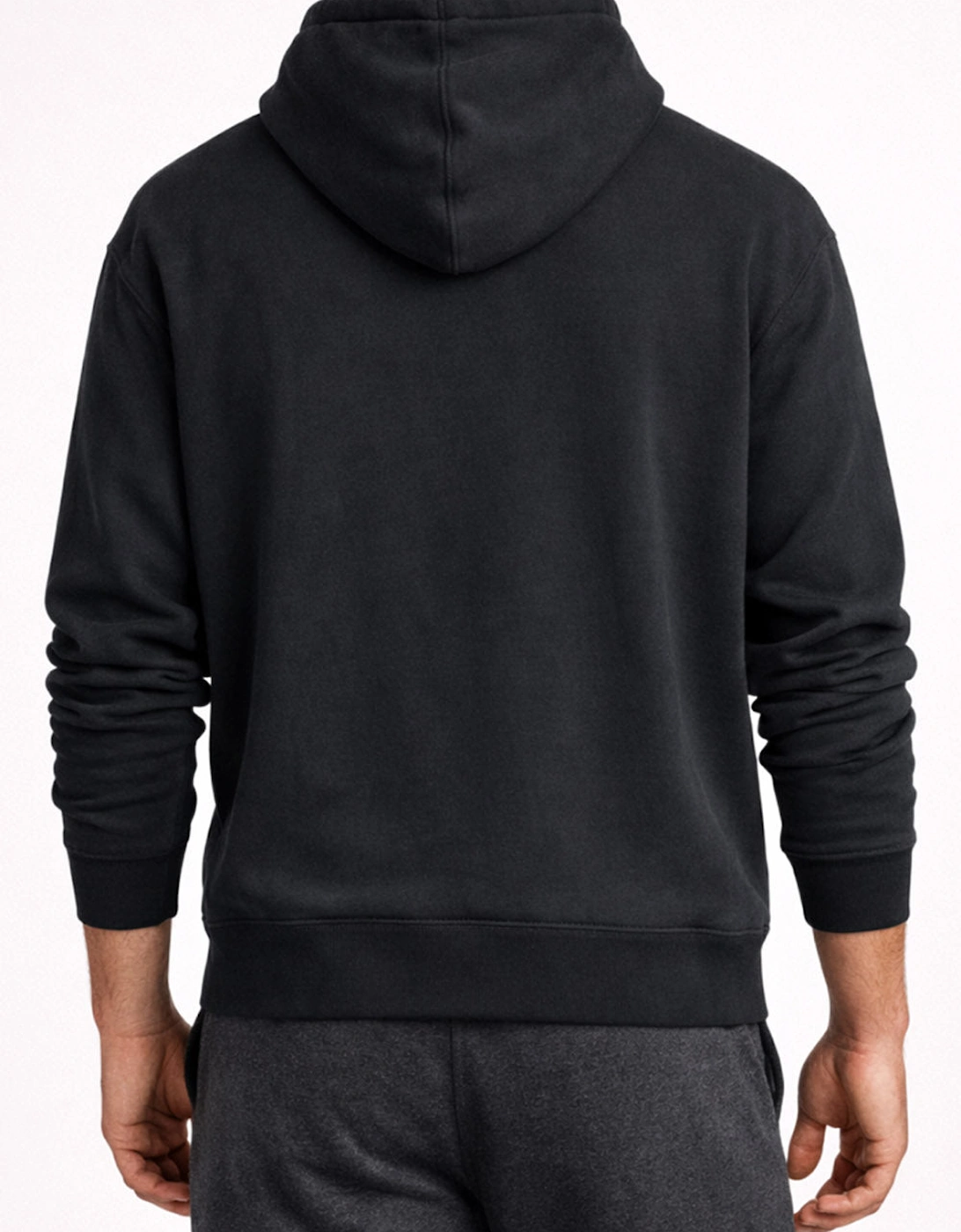 Men's Black Polo Hoodie