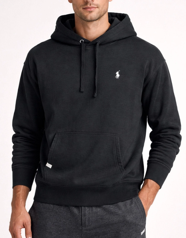 Men's Black Polo Hoodie